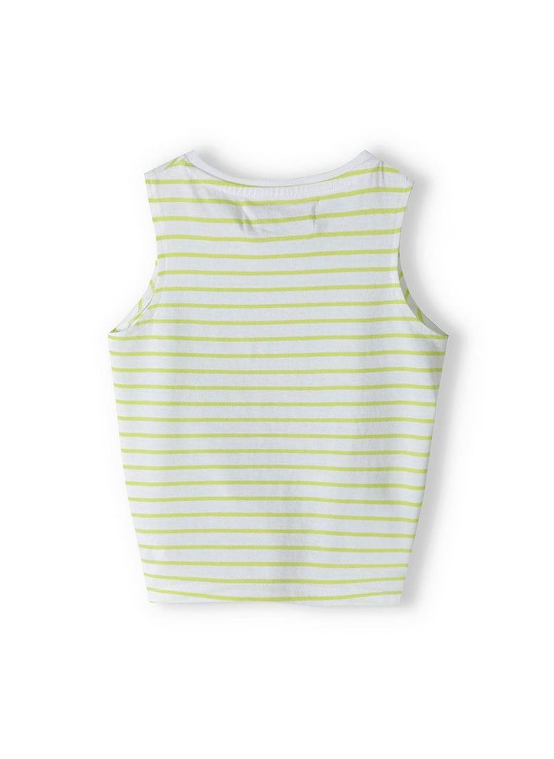 MINOTI Girls Sleeveless Striped Top with Front Knot  - Image 3