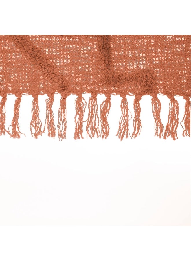 atmosphera Inca Tufted Cotton Bedspread Terracotta 130 x 180 cm 172463N - Image 4