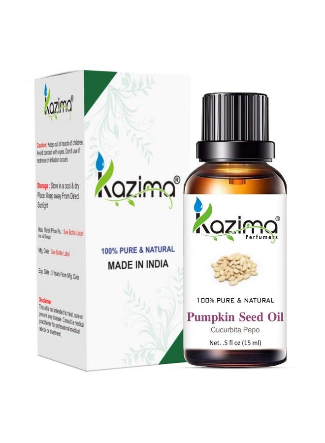 KAZIMA مجموعة من زيت الناقل بزيت بذور القرع وزيت النعناع العطري للشعر والبشرة 15 مل لكل منهما - Image 3