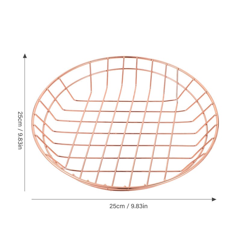 Large Rose Gold Wire French Fry Basket For Serving Snacks And Fries - Image 3