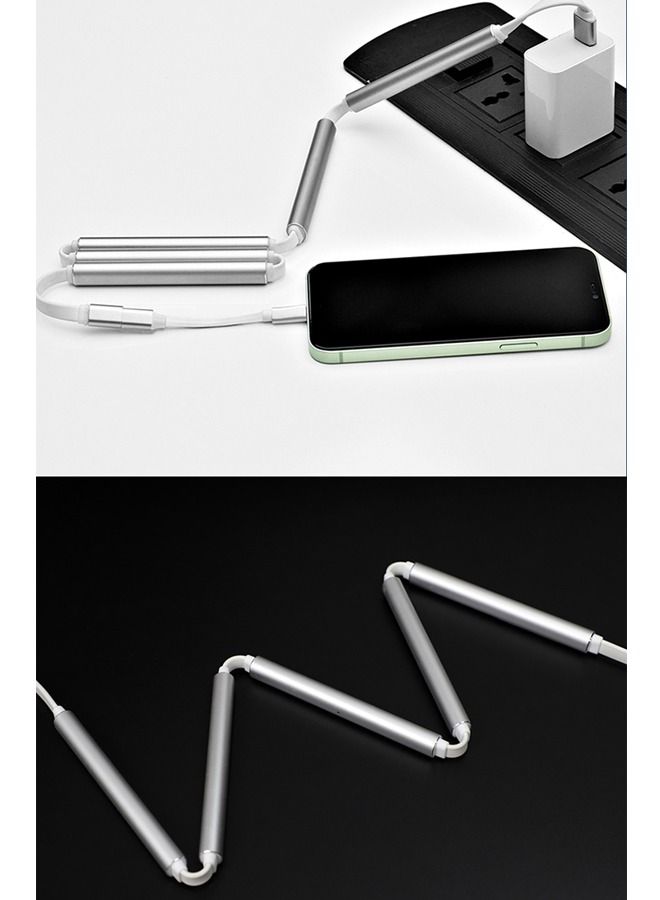 Kelesa Charging cable, charging treasure, data cable 3 in 1. Magnet design for easy storage. Suitable for Apple and Android - Image 5