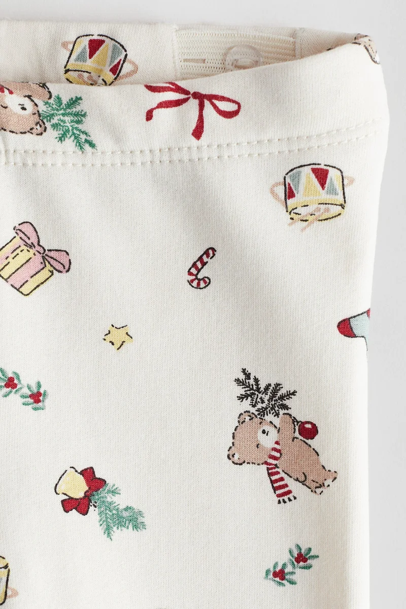 H&M Printed brushed-inside leggings