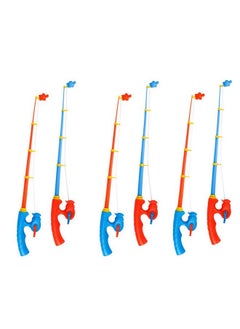 Toyvian Toddler Toy Kids Magnetic Fishing Rod Toy: 6pcs Plastic Fishing Toy Pole Floating Fishing Game Rod Bathtime Carnival Toddler Education Teaching Toy (Random Color) Toddler Tub Toys  - Image 1