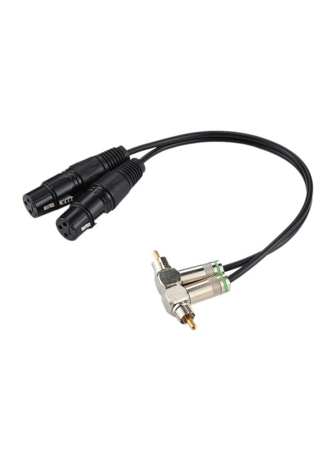 2 RCA Elbow Male to 2 x 3 Pin XLR CANNON Female Audio Connector Adapter Cable for Microphone / Audio Equipment, Total Length: about 34cm - pzsku/Z2515A4065A22BF446F43Z/45/_/1731458345/a1a18df2-bafe-46bc-935d-7920e4866ae3