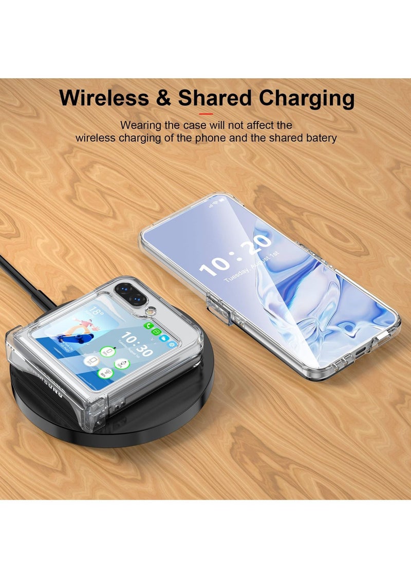 اووكاي - جراب لهاتف Samsung Galaxy Z Flip 5 ، جراب صلب رفيع ومقاوم للصدمات ومضاد للخدش مع مفصلات واقية ، غطاء متين للحماية الكاملة لـ Flip 5 5G. لا يوجد واقي شاشة أمامي - Image 1