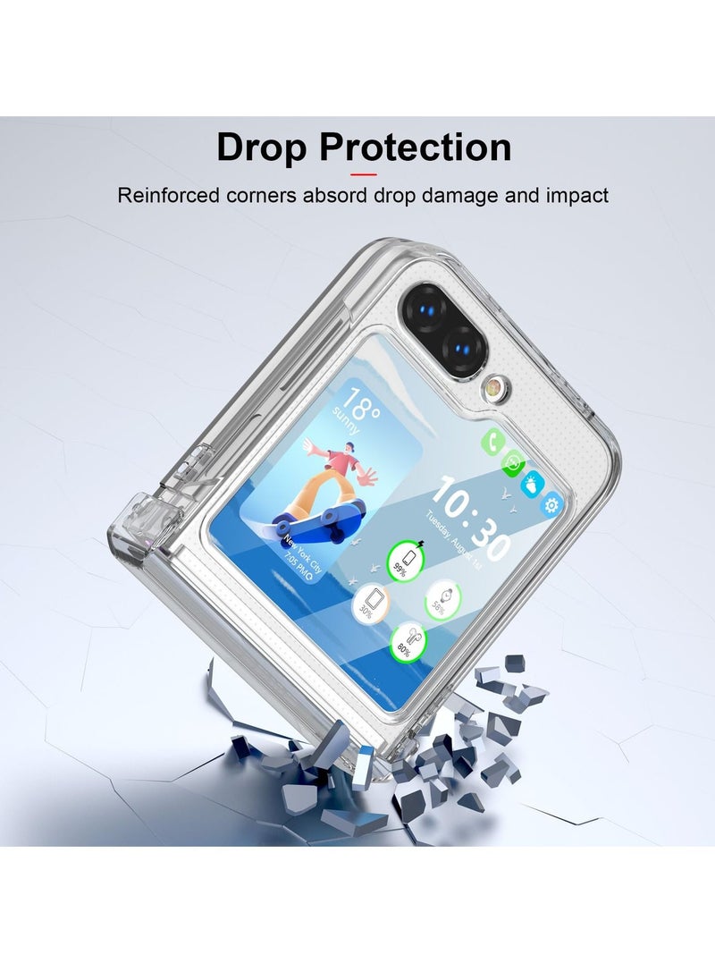 اووكاي - جراب لهاتف Samsung Galaxy Z Flip 5 ، جراب صلب رفيع ومقاوم للصدمات ومضاد للخدش مع مفصلات واقية ، غطاء متين للحماية الكاملة لـ Flip 5 5G. لا يوجد واقي شاشة أمامي - Image 1