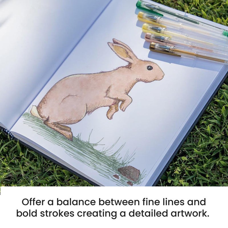 OfficeGoods Brown Earth Gel Pens with Refills â€“ Adult Coloring Journaling Art â€“ Medium 0.8-1.0mm Tips â€“ Non-Toxic Gel Pens Set â€“ Quick Dry Smudge-Free 24 Pack Colors - Image 5