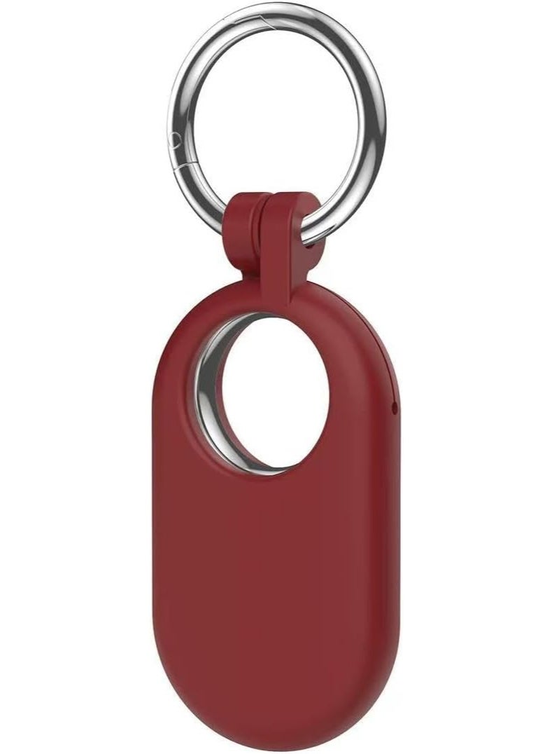 Ecosystem Cover For Samsung Galaxy SmartTag 2 (2023) Tracker Locator Silicone Protective Case for Galaxy Smart Tag 2 Anti Lost Protector Cover Shell (Red wine) - Image 1