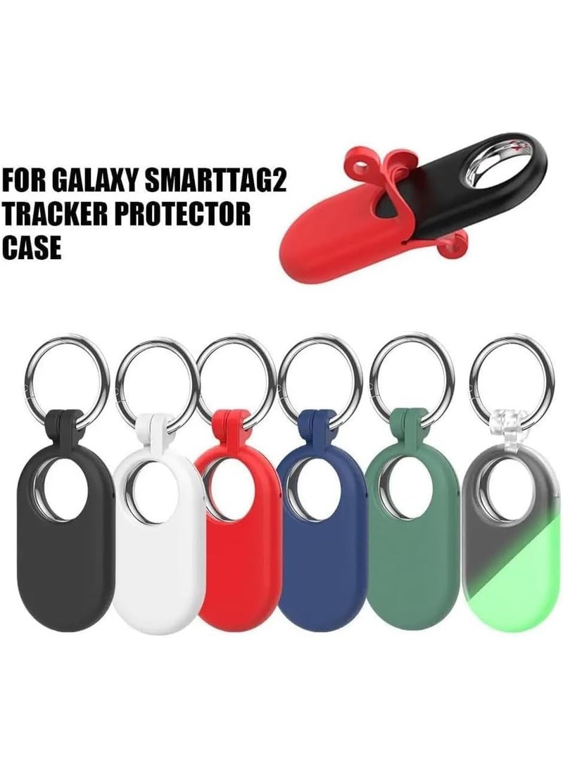 Ecosystem Cover For Samsung Galaxy SmartTag 2 (2023) Tracker Locator Silicone Protective Case for Galaxy Smart Tag 2 Anti Lost Protector Cover Shell (Red wine) - Image 2