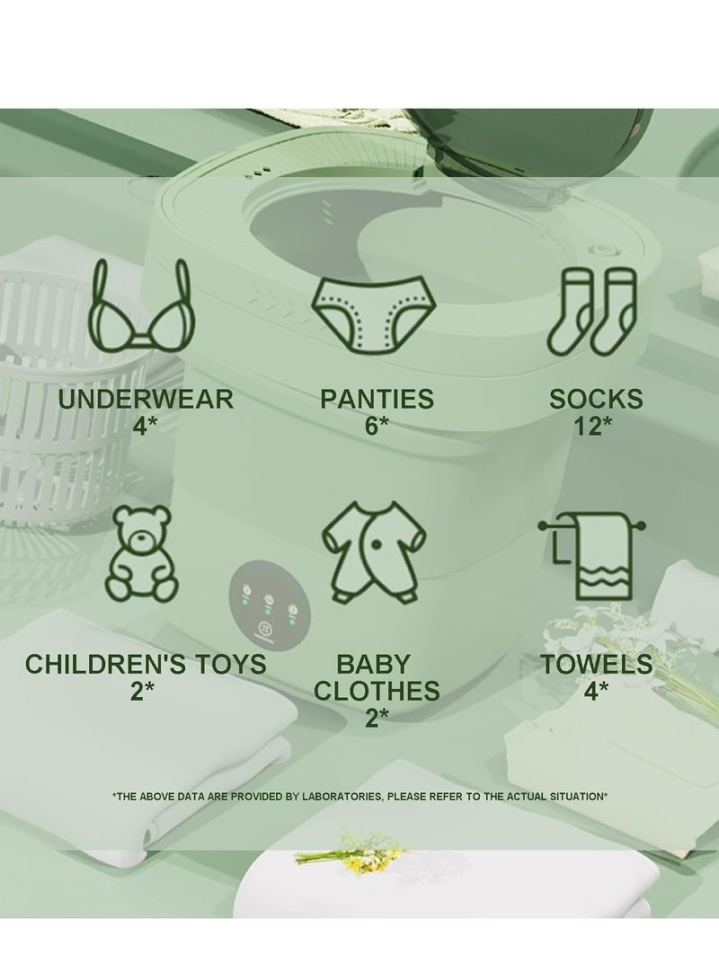 Flushrenic Foldable and Portable Washing Machine,Foldable Portable Washing Machine, 8L Compact Mini Washer for Baby Clothes, Underwear, Laundry, Apartment, Dorms, RV, Travel & Camping - Image 4