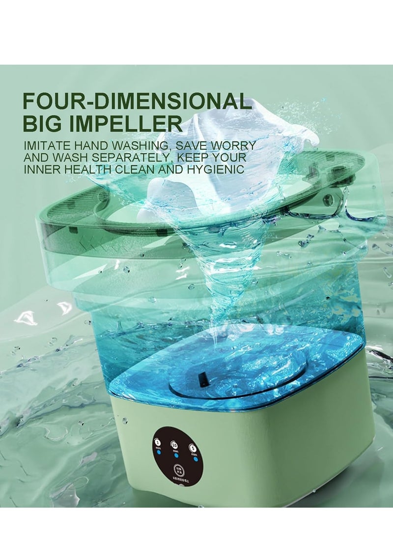 Flushrenic Foldable and Portable Washing Machine,Foldable Portable Washing Machine, 8L Compact Mini Washer for Baby Clothes, Underwear, Laundry, Apartment, Dorms, RV, Travel & Camping - Image 5