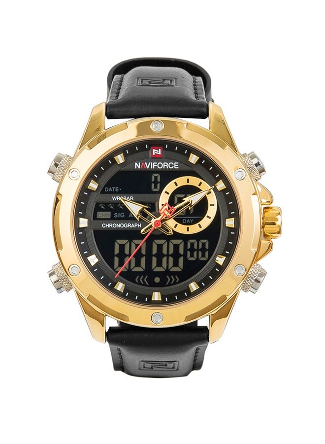 NAVIFORCE Arabic style Lengxiang men's waterproof quartz watch, luxury gift for Ramadan, 30 meters waterproof, stainless steel dial business sports dual display watch - Image 1