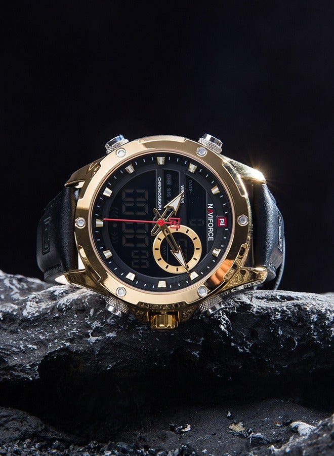 NAVIFORCE Arabic style Lengxiang men's waterproof quartz watch, luxury gift for Ramadan, 30 meters waterproof, stainless steel dial business sports dual display watch - Image 5