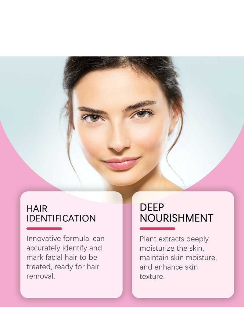 West&Month - Hair identifier Spray for Face Shaving, Skin Body Hair Identifying Spray With Razors,Hair identifier Spray for Face Dermaplaning, Women Shaving Powder Spray Tool for Face (1 Set) - Image 1