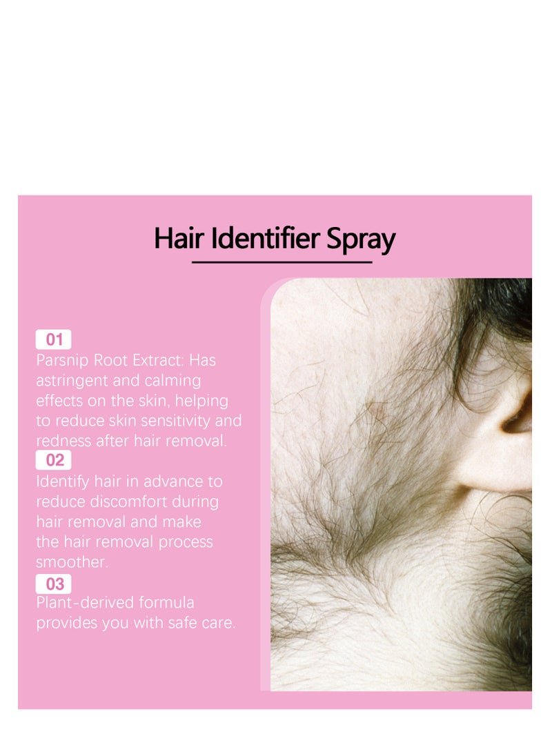 West&Month - Hair identifier Spray for Face Shaving, Skin Body Hair Identifying Spray With Razors,Hair identifier Spray for Face Dermaplaning, Women Shaving Powder Spray Tool for Face (1 Set) - Image 1