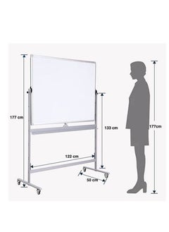 Cool Baby COOLBABY Large Size Rolling Whiteboard  Magnetic Whiteboard with Base Double Sided Adjustable Height Dry Wipe Board  Mobile with Easel  Suitable for Home Offices and Schools  - Image 3