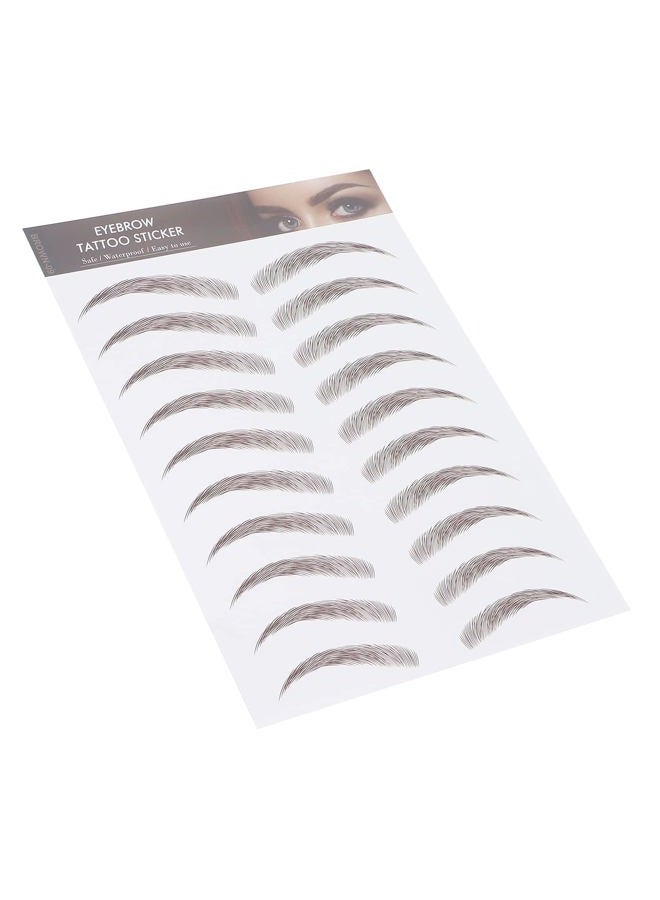 Brrnoo Eyebrow Transfers, Eyebrow Sticker Eyebrow Transfer Stickers Temporary Eyebrow for Women, Long Lasting False Tattoos Peel Off Instant Eyebrow for Women Girls - Image 2