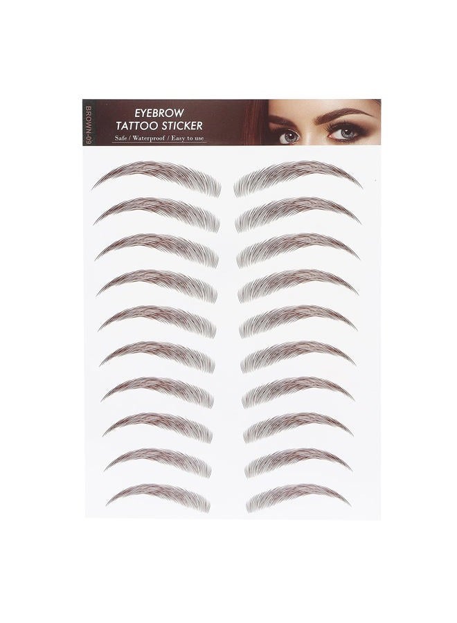 Brrnoo Eyebrow Transfers, Eyebrow Sticker Eyebrow Transfer Stickers Temporary Eyebrow for Women, Long Lasting False Tattoos Peel Off Instant Eyebrow for Women Girls - Image 1