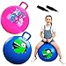 ZOOJOY Hopper Ball 2 Pack 18 in Bouncy Ball with Handle for Kids Unicorn Dinosaur Girls Boys Toys Indoor Outdoor Best Easter Basket Stuffers Gifts for 3 4 5 6 7 8 Yr Old Active Play Toys - Image 2