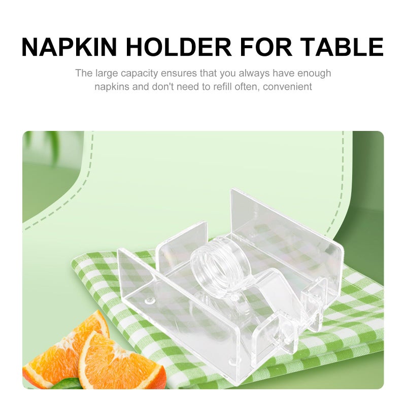 Modern Acrylic Square Napkin Holder Paper Towel Dispenser Tray for Kitchen Dining Table - Image 4
