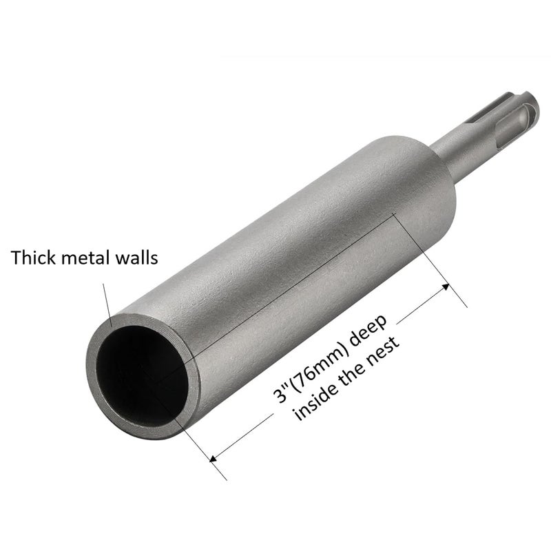 SPKLINE SDS-Plus Ground Rod Driver for 5/8 Inch and 3/4 Inch Ground Rods, 13/16" X 6-11/16"(20X170mm), 10mm Diameter Shank Fits Bosch Dewalt Milwaukee Hilti and Other SDS-Plus Rotary Hammer Drills - Image 3