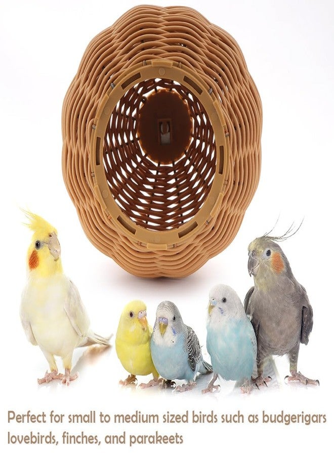 VTurboWay Rattan Bird Nest Chew Resistant Nest House Parrot Egg Laying and Breeding Nest for Bird Parrot Cockatiel Budgie Parakeet Finch Canary - Image 5