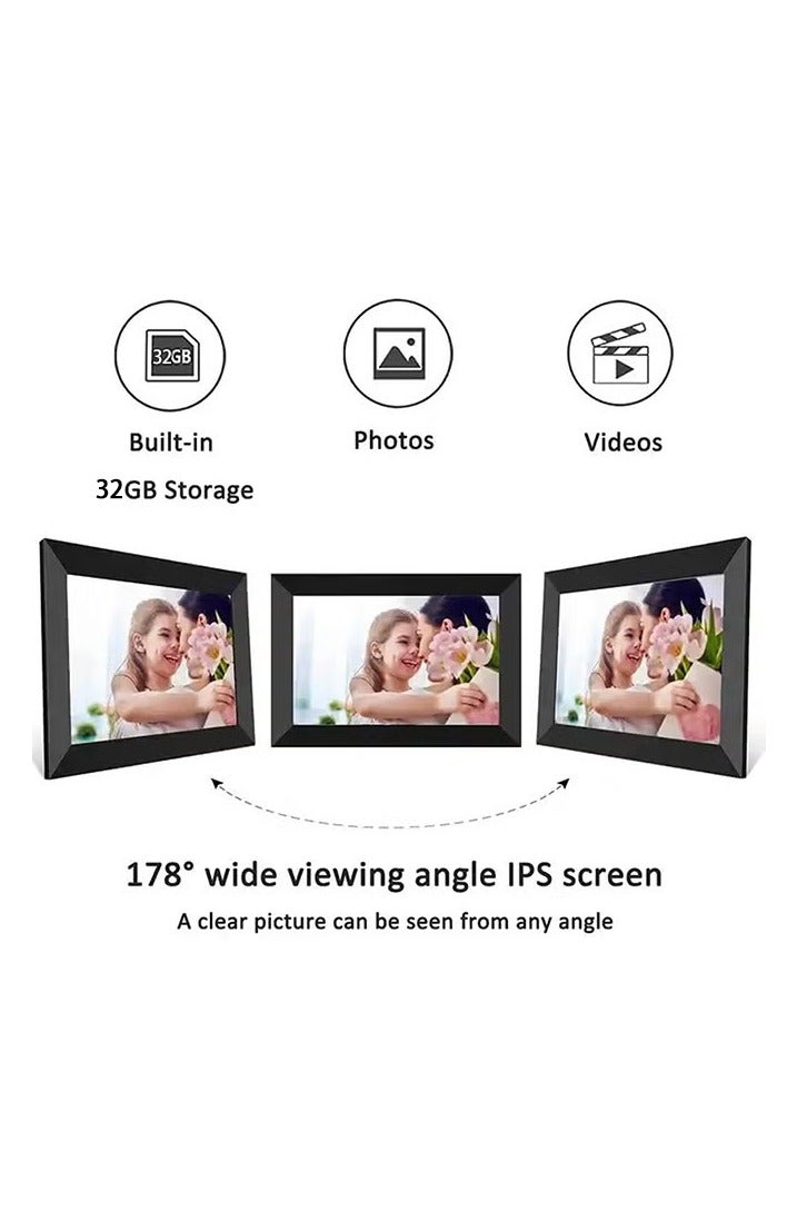 XiuWoo 10.1 Inch LCD Screen Digital Photo Frame for Bedroom Furniture, Smart Digital Picture Frame 800 * 1280 Screen Resolution, 32GB Large Capacity(Support T-flash Card Up to 128GB)) - Image 2