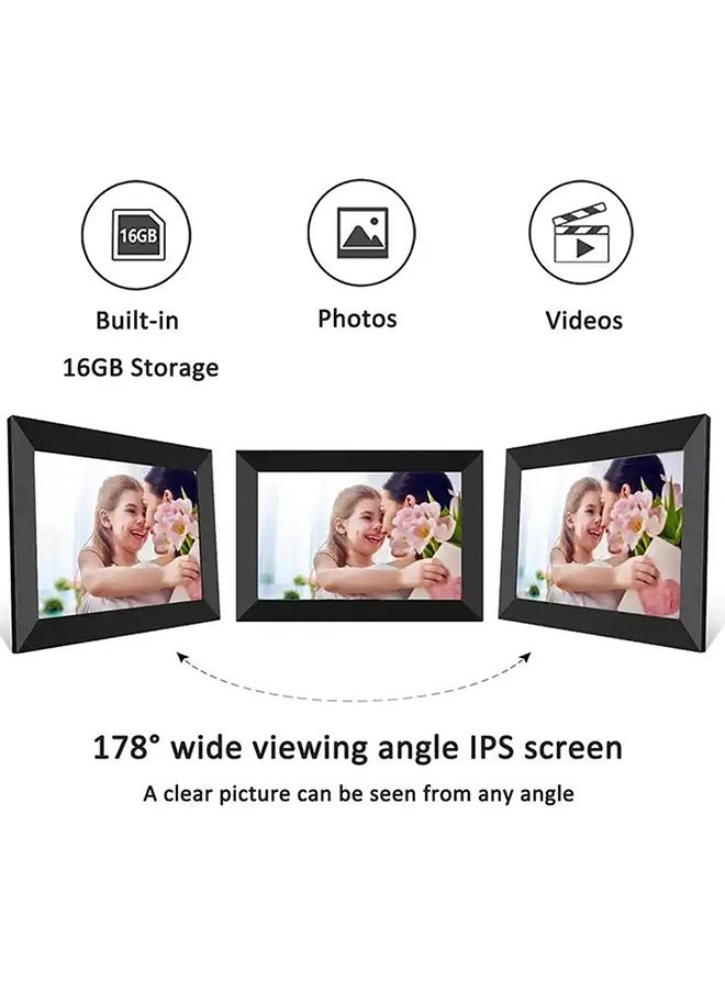 شو وو إطار صور رقمي بشاشة LCD 10.1 بوصة لأثاث غرفة النوم، إطار صورة رقمي ذكي بدقة شاشة 800 * 1280، سعة كبيرة 32 جيجابايت  - Image 2