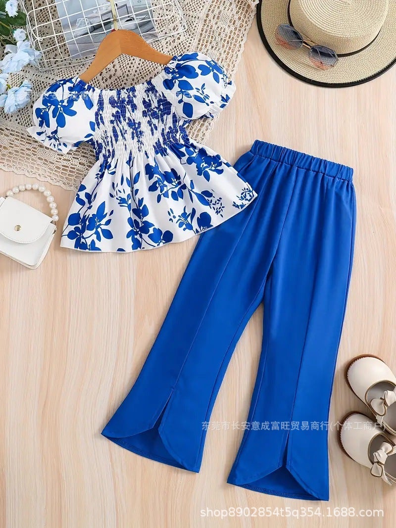Baby Summer Two-Piece Set With Top And Pants Baby Summer Suit - Image 1