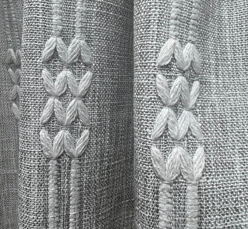 GOHD GOLDEN OCEAN HO GOHD Country Road Boho Swag Valance Farmhouse Linen Kitchen Curtain Swag Pair Vintage Chic Textured Tassel Valances(Swag Valance Grey) - Image 4