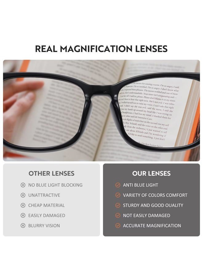 ZEHEXA Reading Glasses for Women Blue Light Blocking Glasses Filter UV Round Lightweight Readers Glasses for Women and Men Reader 1.5 - Image 3