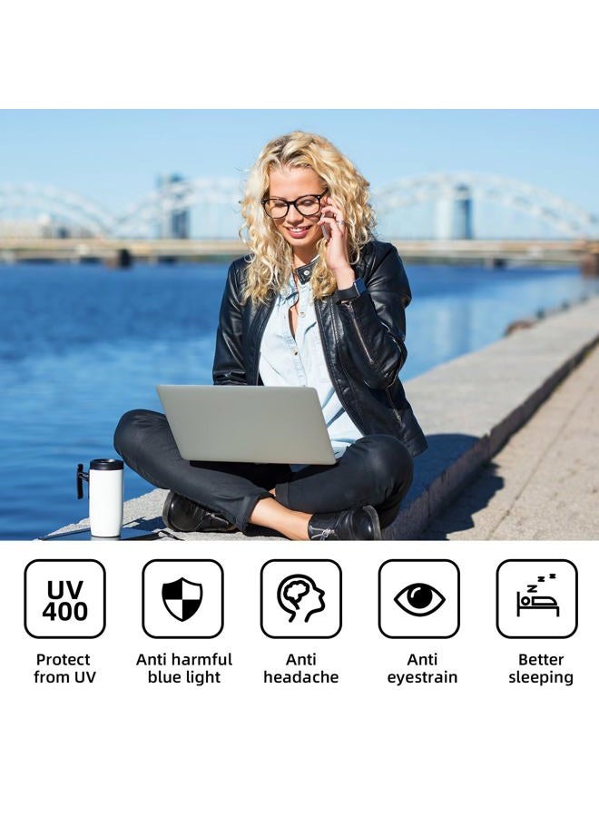 ZEHEXA Reading Glasses for Women Blue Light Blocking Glasses Filter UV Round Lightweight Readers Glasses for Women and Men Reader 1.5 - Image 4