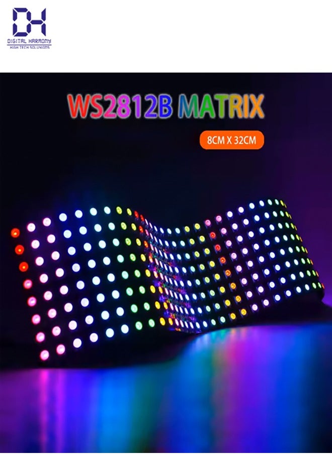 WS2812B RGB LED Digital Flexible Single Addressable WS2812 4X12 8X8 16X16 8X32 Matrix Display Module 5V