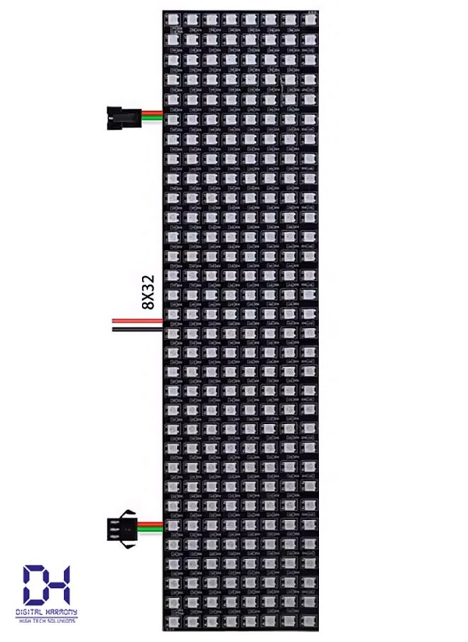 WS2812B RGB LED Digital Flexible Single Addressable WS2812 4X12 8X8 16X16 8X32 Matrix Display Module 5V