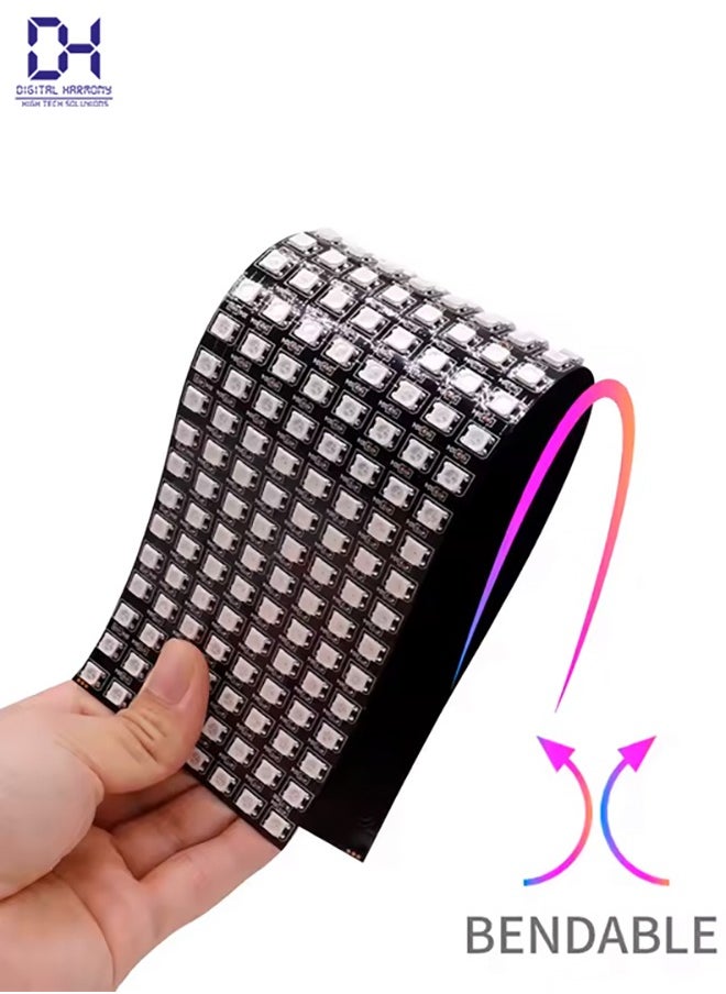 WS2812B RGB LED Digital Flexible Single Addressable WS2812 4X12 8X8 16X16 8X32 Matrix Display Module 5V
