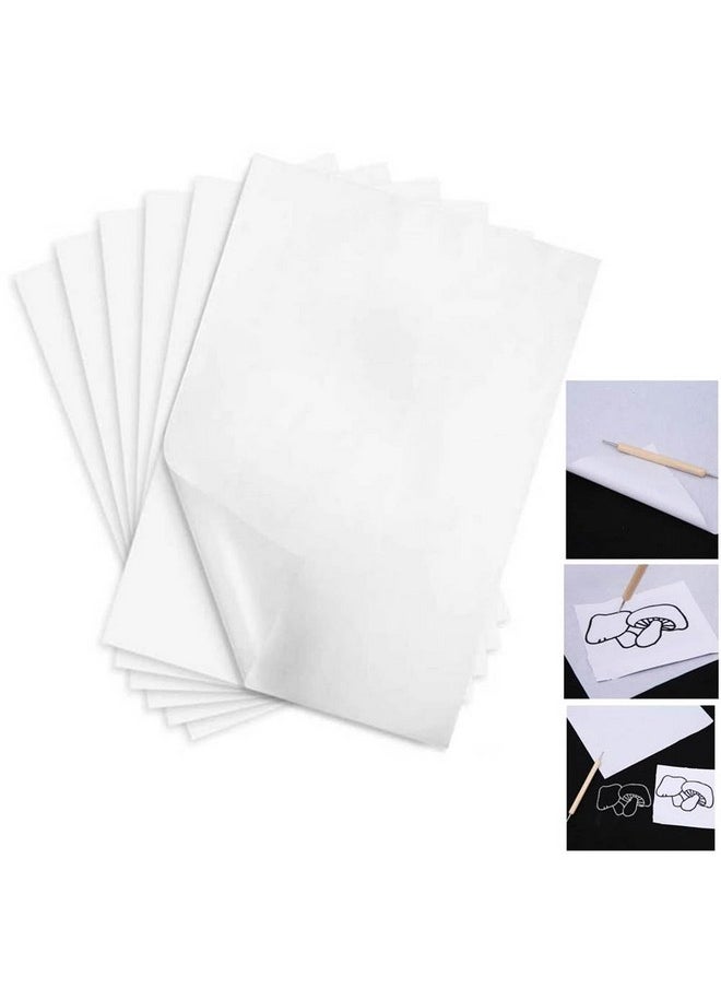 Yesallwas 50 Sheets White Carbon Transfer Paper Tracing Copy Paper Idea For Wood/Paper/Canvas And Other Art Surfaces Tracing Copy(A4/8.3 X 11.5 Inches)  - Image 1