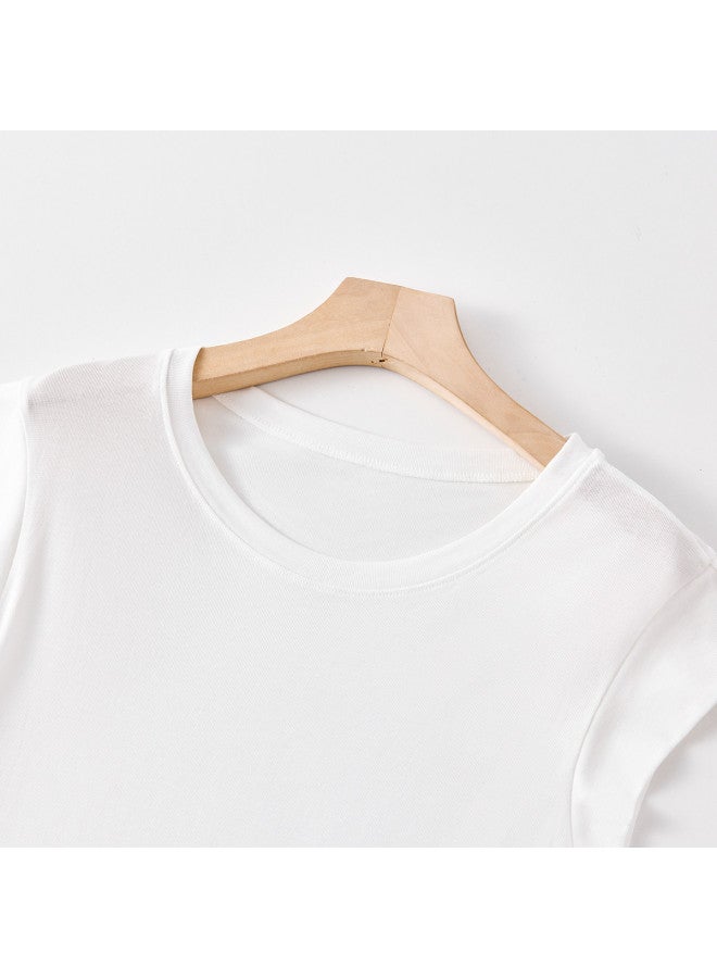 PLANDOO Women'S Short Crop Top For Spring/Autumn, High-End Layering Piece, Wearable Alone, Skin-Friendly And Breathable - Image 3