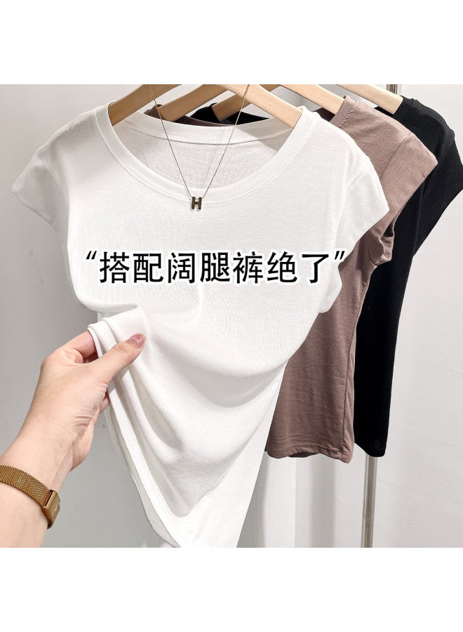 PLANDOO Women'S Short Crop Top For Spring/Autumn, High-End Layering Piece, Wearable Alone, Skin-Friendly And Breathable - Image 2