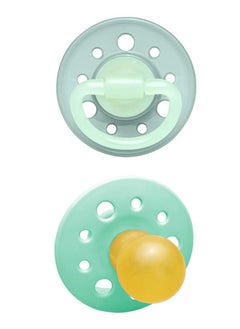 nip Pack Of 1 Cherry Night Soother, Latex, Grey And Turquoise, Glow In The Dark,  Round Teats  - Image 1