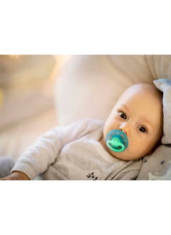 nip Pack Of 1 Cherry Night Soother, Latex, Grey And Turquoise, Glow In The Dark,  Round Teats  - Image 5