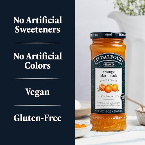 St.Dalfour St. Dalfour Orange Marmalade Fruit Spread - 10oz - 100% from Fruit, No Artificial Ingredients, Non-GMO, No Cane Sugars, All Natural, Made in France - Image 3