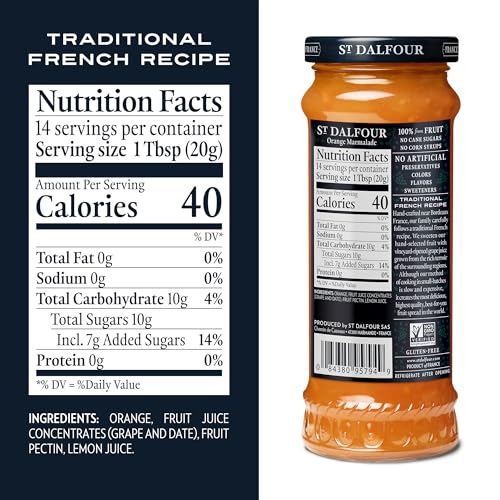 St.Dalfour St. Dalfour Orange Marmalade Fruit Spread - 10oz - 100% from Fruit, No Artificial Ingredients, Non-GMO, No Cane Sugars, All Natural, Made in France - Image 5