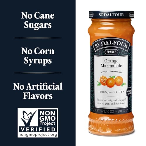 St.Dalfour St. Dalfour Orange Marmalade Fruit Spread - 10oz - 100% from Fruit, No Artificial Ingredients, Non-GMO, No Cane Sugars, All Natural, Made in France - Image 2