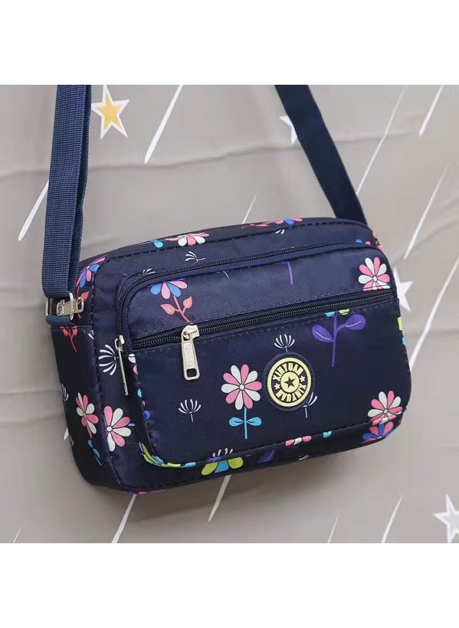Generic - Shoulder Messenger Bag Floral Cloth Women's Backpack OxFord Cloth Casual Fashion Sports Women's Bag Five Zipper Large-Color:Medium Honey Glove - Image 1