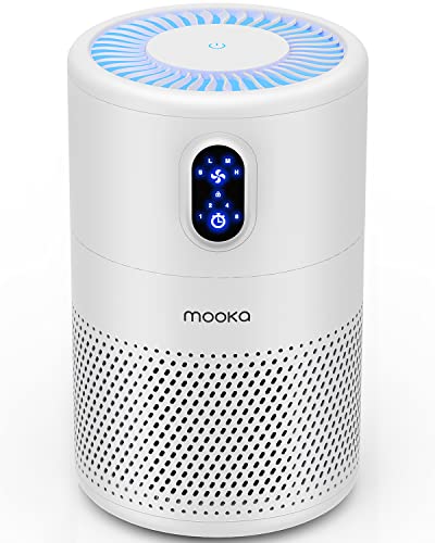 MOOKA Air Purifiers for Home Large Room up to 1076 ft², H13 True HEPA Air Filter Cleaner, Odor Eliminator, Remove Smoke Dust Pollen Pet Dander, Night Light(Available for California) - Image 1