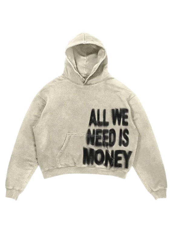Generic - New Hiphop Green Zip Hoodie Men Urban Harajuku Anime Print Long Sleeve apricot wash old hoodie custom - Image 1