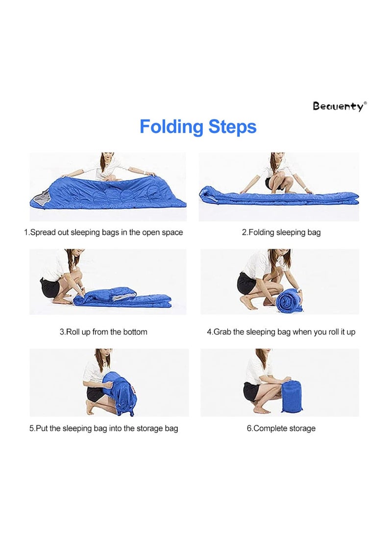 180CM bag length, cap is 30CM long Outdoor Camping Summer Camping Sleeping Bag Lunch 200g Envelope Hooded Sleeping Bag  - Image 3