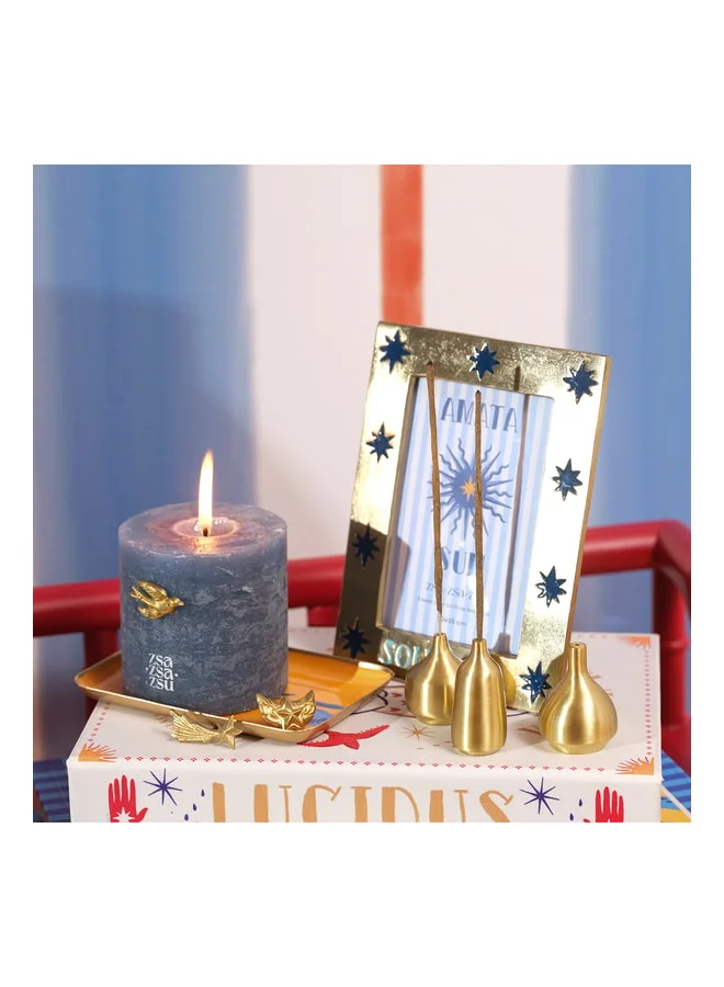 Zsa Zsa Zsu Lotus Matte Gold Incense Holder