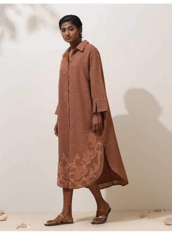 trueBrowns Embroidered Shirt Dress