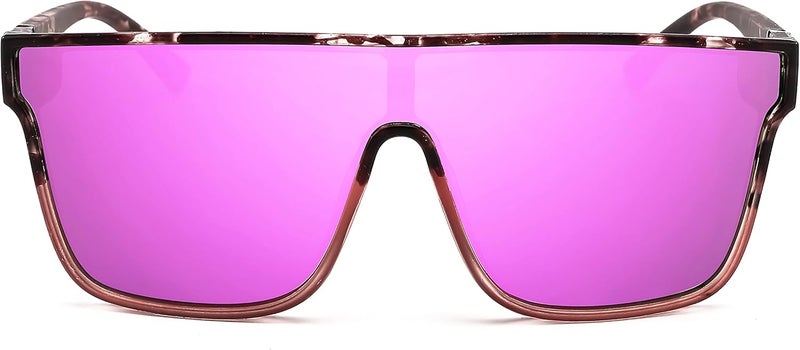 FEISEDY Fashion Flat Top Sunglasses Trendy Oversized Square Shades Women Men UV400 B2996 - Image 4